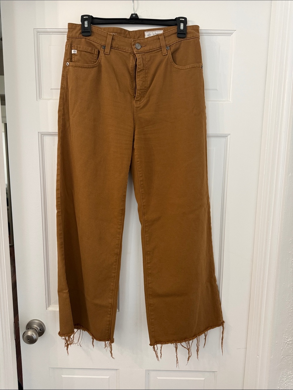 Ag Adriano Goldschmied Wide-Leg Jeans in Caramel Brown
